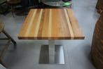 Vierkante eettafel bartafel in hoogte verstelbaar 70 x 70 cm, Huis en Inrichting, Barkrukken, Ophalen, Zo goed als nieuw, Metaal
