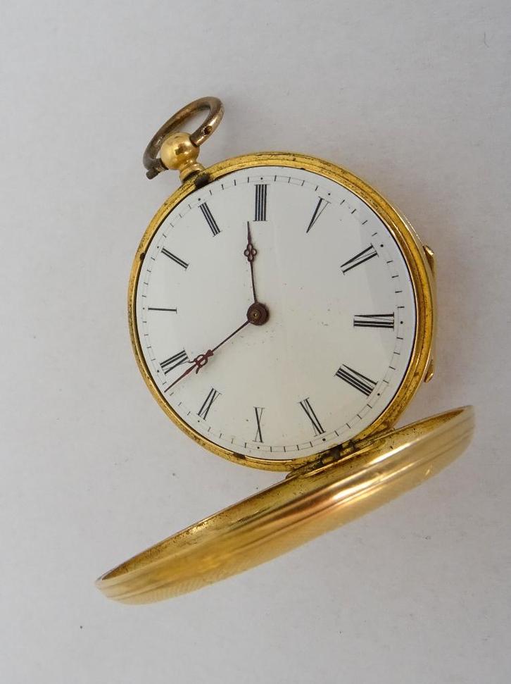 Goud 14K antiek Cuivre Savonet (dames) zakhorloge, Sieraden, Tassen en Uiterlijk, Antieke sieraden, Goud, Ophalen of Verzenden