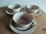 3  Soepkommen met schotel. Figgjo Flint Norway Vintage., Antiek en Kunst, Ophalen of Verzenden