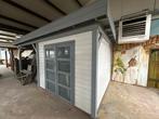 Overkapping met schuurtje en luxe deur - 300x600 cm, Tuin en Terras, Ophalen of Verzenden, Zo goed als nieuw, Veranda