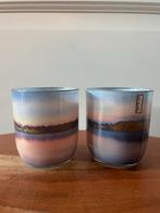 2 Bolsius glazen, Overige materialen, Wit, Ophalen of Verzenden, Zo goed als nieuw