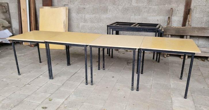Kantinetafels 7x (4x grote + 3x kleine), Huis en Inrichting, Tafels | Eettafels, Gebruikt, 50 tot 100 cm, 150 tot 200 cm, Vijf personen of meer