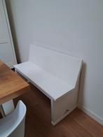 Eettafelbankje - Wit Houten Bankje, Ophalen, Minder dan 50 cm, 125 cm of meer, Rechthoekig