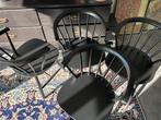 4 zwarte houten stoelen van Westwing, Huis en Inrichting, Stoelen, Ophalen, Zo goed als nieuw, Zwart, Vier