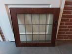 Houten deurtje met glas en lood, Doe-het-zelf en Verbouw, Glas en Ramen, Ophalen, Gevelraam of Ruit, Gebruikt, Minder dan 80 cm