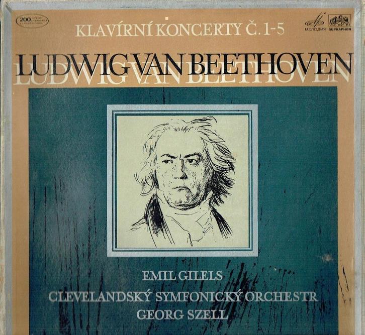Beethoven Szell Emil Gilels Klavierkonzerte Nr1-5 5LP BOX, Cd's en Dvd's, Vinyl | Klassiek, Zo goed als nieuw, Classicisme, Kamermuziek