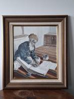 Schilderij - B. Troll - Man in de madrassa - 1962, Gebruikt, Verzenden, Schilderij, Minder dan 50 cm