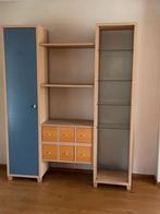 Kastenwand met glazen planken en lades, Huis en Inrichting, Kasten | Wandmeubels, Ophalen, Gebruikt, 150 tot 200 cm, 25 tot 50 cm