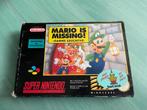 Mario is missing SNES (in doos), Spelcomputers en Games, Games | Nintendo Super NES, Vanaf 3 jaar, 2 spelers, Gebruikt, Ophalen of Verzenden