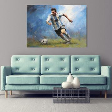 Canvas Schilderij - Voetbal - Argentinië - Lionel Messi beschikbaar voor biedingen