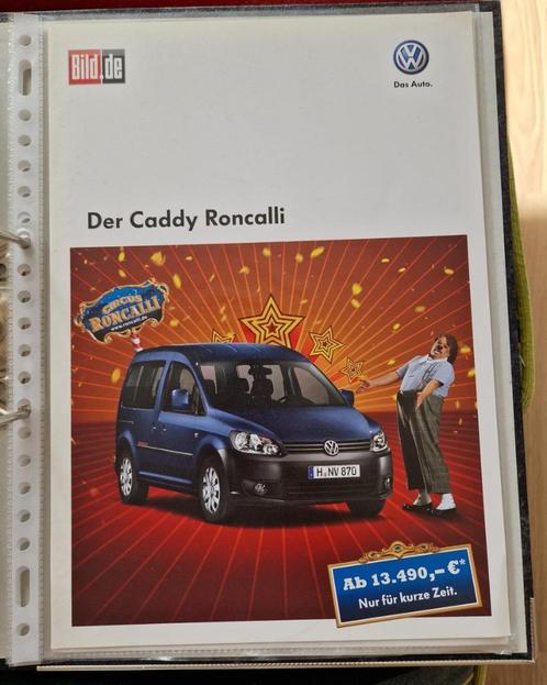 Folders Volkswagen Caddy Roncalli, Boeken, Auto's | Folders en Tijdschriften, Zo goed als nieuw, Volkswagen, Verzenden