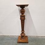 Antieke houten pidestal zuil met houtsnijwerk, Kolibrivintagehal@gmail.com, Gebruikt, Aaldertgeertsstraat 43 Olst, Kolibri vintage