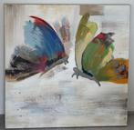 canvas vlinder schilderij 80x80 2st, Huis en Inrichting, Woonaccessoires | Schilderijen, Tekeningen en Foto's, Ophalen, Zo goed als nieuw