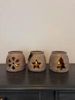 Set (3 stuks) BRYNXZ kerst waxinelichthouders jewel, Ophalen of Verzenden, Nieuw, Overige materialen, 25 tot 50 cm