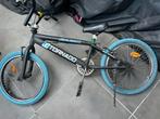 Freestyle BMX 20 Royal-Bugatti - mat zwart met blauwe banden, Ophalen, Gebruikt, Staal