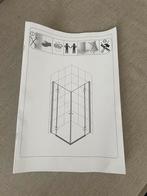 Douchedeur hoek 90x90 cm met draaideur, Ophalen, Gebruikt, Chroom, Douche