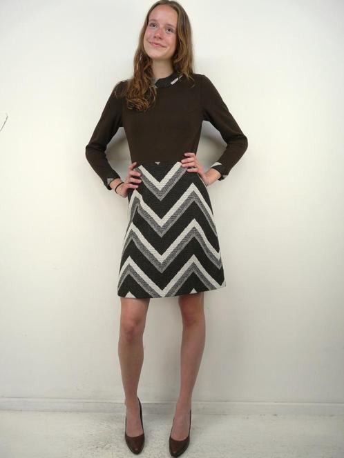 *Abfab Vintage Donkerbruine Wollen Jurk uit Finland 34*, Kleding | Dames, Jurken, Zo goed als nieuw, Maat 34 (XS) of kleiner, Bruin