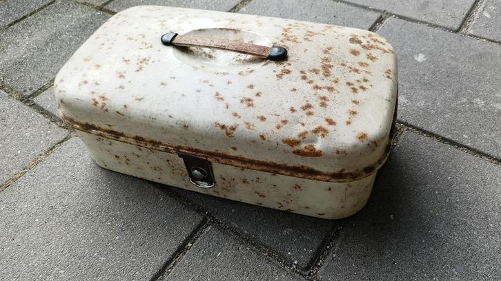 Brabantia broodtrommel – vintage patina uit de jaren '50, Huis en Inrichting, Keuken | Keukenbenodigdheden, Gebruikt, Ophalen of Verzenden