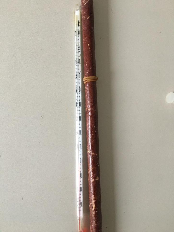 Glazen vintage thermometer, Antiek en Kunst, Curiosa en Brocante, Ophalen of Verzenden