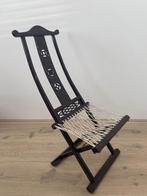 Handgesneden rozenhouten stoeltje uit Pakistan, Ophalen, Gebruikt, Bruin, Eén