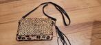 Legend crossbody tas leer met koeienhuid panter luipaard, Ophalen of Verzenden, Zo goed als nieuw, Zwart, Leer
