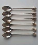 verzilverde lepeltjes schelpmotief, Ophalen of Verzenden