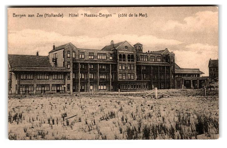 Bergen aan Zee, Hõtel "Nassau-Bergen", Verzamelen, Ansichtkaarten | Nederland, Ongelopen, Noord-Holland, 1920 tot 1940, Verzenden