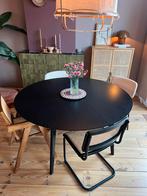 Ronde tafel zwart 140cm, Huis en Inrichting, Tafels | Eettafels, Ophalen, Zo goed als nieuw, Rond, 100 tot 150 cm