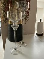 Hoog glazen windlichten, Ophalen