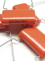 Philips MKT orange druppel 0,33uf 400v condensator, Ophalen of Verzenden
