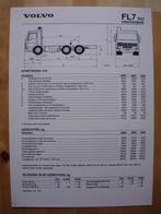 Volvo FL7 6x2 Voorloopas Specificatie folder 1990, Ophalen, Volvo, Volvo, Zo goed als nieuw