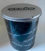 Rond Venco dropmakers blik. Met rondom leuke teksten.H.15 cm, Ophalen of Verzenden, Zo goed als nieuw, Overige, Overige merken