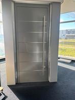 Voordeur aluminium zilvergrijs, Doe-het-zelf en Verbouw, Deuren en Horren, Ophalen, Zo goed als nieuw, Buitendeur, 200 tot 215 cm