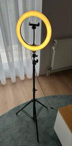 Selfie Statief met Ringlamp - Perfect voor Vlogs!, Ophalen of Verzenden, Zo goed als nieuw, Lamp of Flitsset