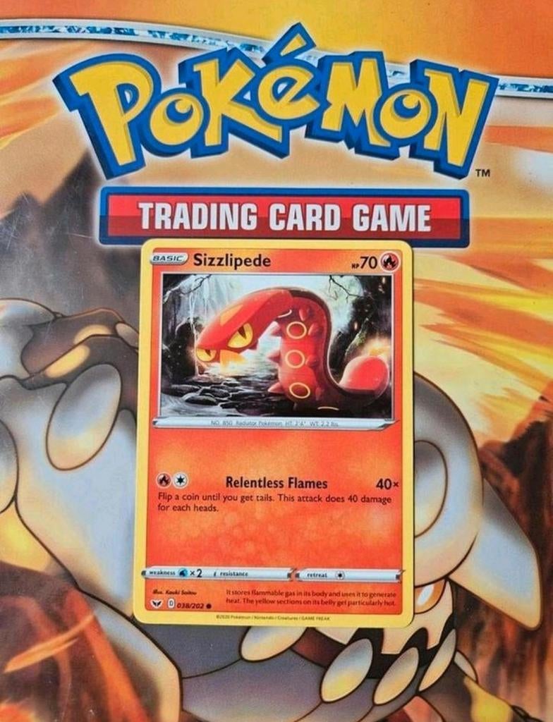 Sizzlipede 037/202 Sword&Shield base set pokemon kaart nm, Hobby en Vrije tijd, Verzamelkaartspellen | Pokémon, Ophalen of Verzenden