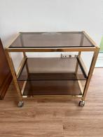 Tafeltje op wielen, Ophalen, 50 tot 100 cm, Glas, Zo goed als nieuw