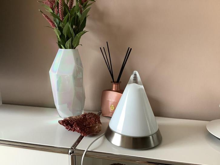 2 stuks Peil en Putzler glazen design lampen., Huis en Inrichting, Lampen | Tafellampen, Zo goed als nieuw, Minder dan 50 cm, Ophalen