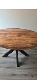 Nieuw mango eettafel, Huis en Inrichting, Tafels | Eettafels, Rond, Ophalen of Verzenden, Zo goed als nieuw, 100 tot 150 cm