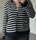 Zara zwart wit gebreide vest met gouden knopen en zakken, Maat 42/44 (L), Ophalen of Verzenden, Zo goed als nieuw, Zara