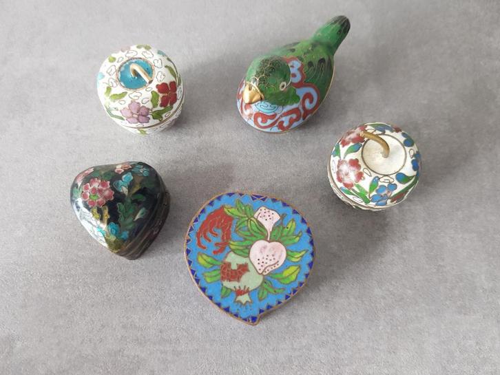 Cloisonne Verzameling 5x, Antiek en Kunst, Antiek | Woonaccessoires, Ophalen of Verzenden