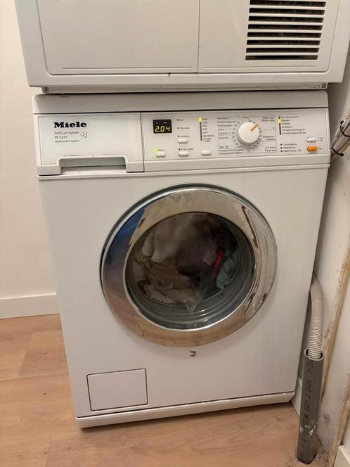 Miele W3241 Wasmachine + Bosch Droger, Witgoed en Apparatuur, Wasmachines, Gebruikt, Voorlader, 4 tot 6 kg, 85 tot 90 cm, 1200 tot 1600 toeren