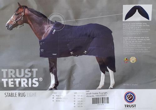 Paardendeken TRUST Stable Rug Light 155/205/6.9 Antraciet, Dieren en Toebehoren, Paarden en Pony's | Dekens en Dekjes, Nieuw, Deken