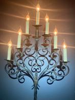 Antieke,smeedijzeren,staande kasteel lamp, Ophalen, Gebruikt