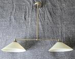 Hanglamp Messing kleur - Set van 2 en 3 lamp uitvoering, Ophalen, Gebruikt, Glas, 50 tot 75 cm