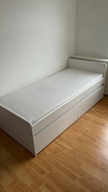 Ikea Bedframe met onderbed en opberger - 90x200 - afbeelding 3