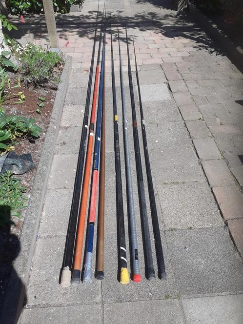 8 vaste stokken+ 1 werphengel+2 stoelen voor klein prijsje, Watersport en Boten, Hengelsport | Witvissen, Gebruikt, Vaste hengel