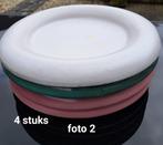 4 GEGLAZUURDE AARDEWERK SCHALEN, Rond, Nieuw, Binnen, Minder dan 40 cm