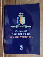 Mancolist album 100 jaar Vorstinnen, uitgave Davo