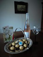 Antiek verzilverde Bonbon / koekschaal voor kerstdagen kerst, Antiek en Kunst, Ophalen of Verzenden