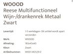 WOOOD Multifunctioneel wijn-/drankenrek metaal zwart., Huis en Inrichting, Kasten | Overige, Ophalen, Zo goed als nieuw